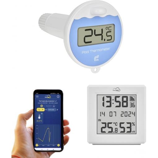TFA Dostmann TFA.me Starter Set mit WLAN Gateway und Poolsender bazénový teploměr bílá 35.8110.02