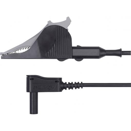 Schützinger měřicí kabel zástrčka 4 mm krokosvorka 150.00 cm černá 1 ks