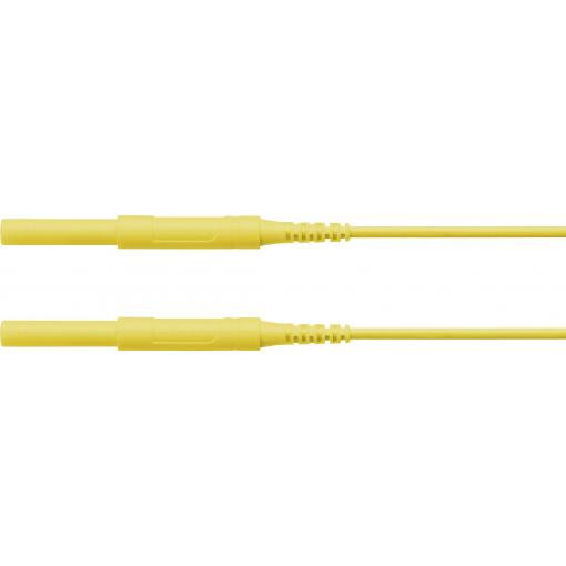 Schützinger bezpečnostní měřicí kabely zástrčka 4 mm zástrčka 4 mm 50.00 cm žlutá 1 ks