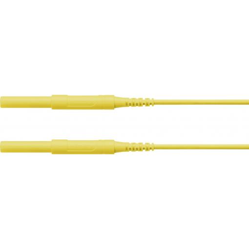 Schützinger bezpečnostní měřicí kabely zástrčka 4 mm zástrčka 4 mm 150.00 cm žlutá 1 ks