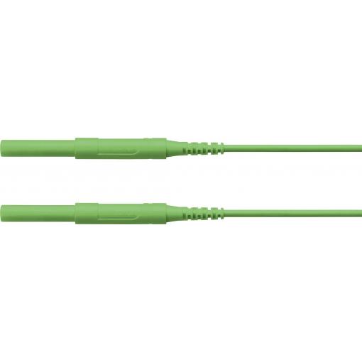 Schützinger bezpečnostní měřicí kabely zástrčka 4 mm zástrčka 4 mm 50.00 cm zelená 1 ks