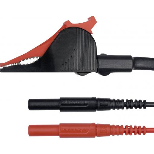 Schützinger měřicí kabel zástrčka 4 mm Kelvinova svorka 250.00 cm černá/červená 1 ks