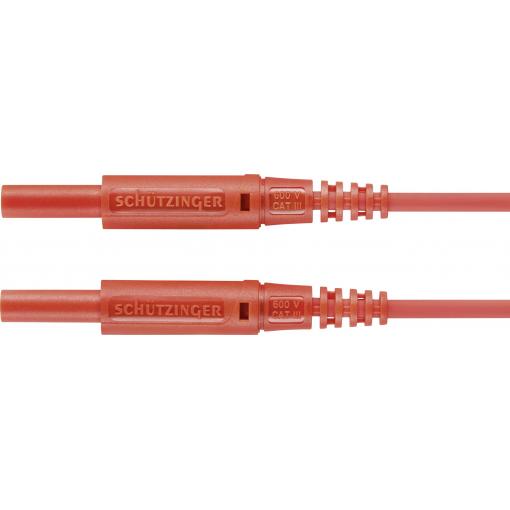 Schützinger měřicí kabel zástrčka 2 mm zástrčka 2 mm 75.00 cm červená 1 ks