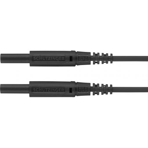 Schützinger měřicí kabel zástrčka 2 mm zástrčka 2 mm 50.00 cm černá 1 ks