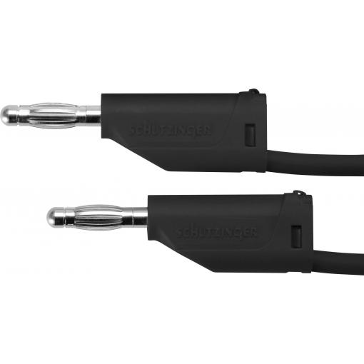 Schützinger měřicí kabel zástrčka 4 mm zástrčka 4 mm 50.00 cm černá 1 ks