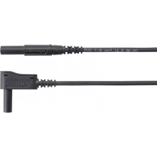 Schützinger měřicí kabel zástrčka 4 mm zástrčka 4 mm 50.00 cm černá 1 ks