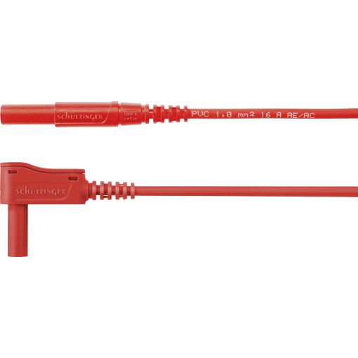Schützinger měřicí kabel zástrčka 4 mm zástrčka 4 mm 50.00 cm červená 1 ks