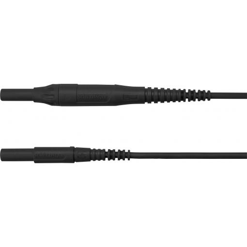 Schützinger měřicí kabel zástrčka 4 mm zástrčka 4 mm 150.00 cm černá 1 ks