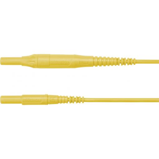 Schützinger měřicí kabel zástrčka 4 mm zástrčka 4 mm 200.00 cm žlutá 1 ks
