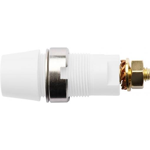 Schützinger bezpečnostní montážní zásuvka 4 mm bílá 1 ks