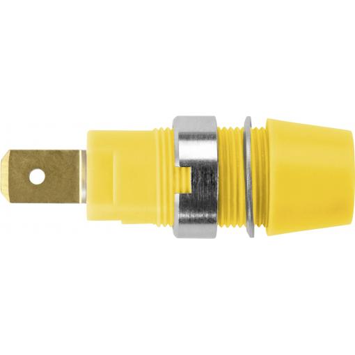 Schützinger bezpečnostní montážní zásuvka 4 mm žlutá 1 ks