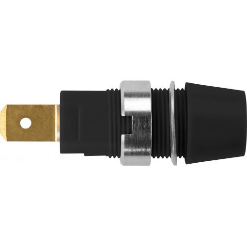 Schützinger bezpečnostní montážní zásuvka 4 mm černá 1 ks