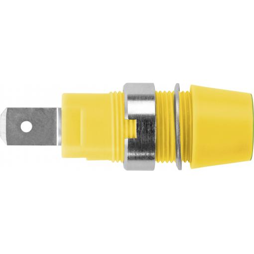 Schützinger bezpečnostní montážní zásuvka 4 mm zásuvka zelenožlutá 1 ks