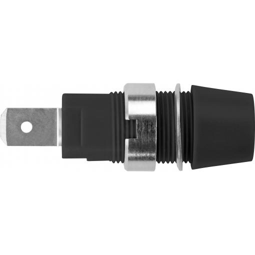 Schützinger bezpečnostní montážní zásuvka 4 mm černá 1 ks