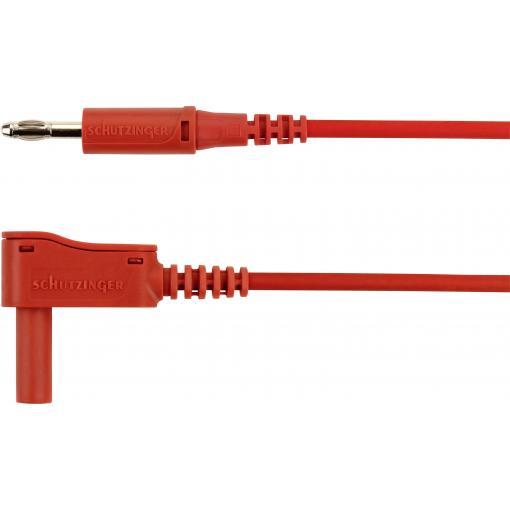 Schützinger adaptérový kabel zástrčka 4 mm zástrčka 4 mm 200.00 cm červená 1 ks