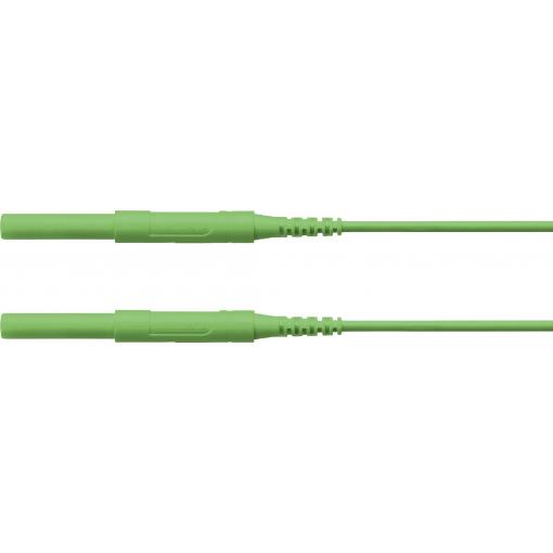 Schützinger bezpečnostní měřicí kabely zástrčka 4 mm zástrčka 4 mm 100.00 cm zelená 1 ks