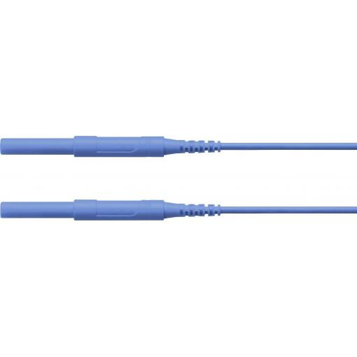 Schützinger bezpečnostní měřicí kabely zástrčka 4 mm zástrčka 4 mm 100.00 cm modrá 1 ks