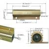 Drátový rezistor RX24 2 Ω, 100 W, hliníkové pouzdro