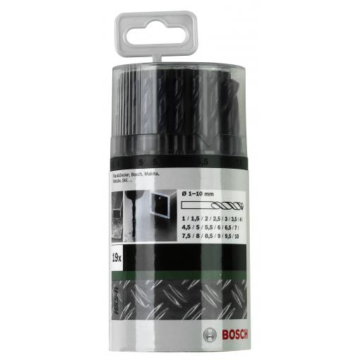 Bosch Accessories 2609255033 HSS sada spirálových vrtáku do kovu 19dílná 1 mm, 1.5 mm, 2 mm, 2.5 mm, 3 mm, 3.5 mm, 4 mm, 4.5 mm, 5 mm, 5.5 mm, 6 mm, 6.5 mm, 7