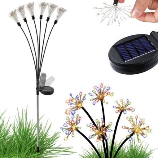 Solární zahradní svítidlo pampeliška h_t600c, 2 ks, vícebarevné LED