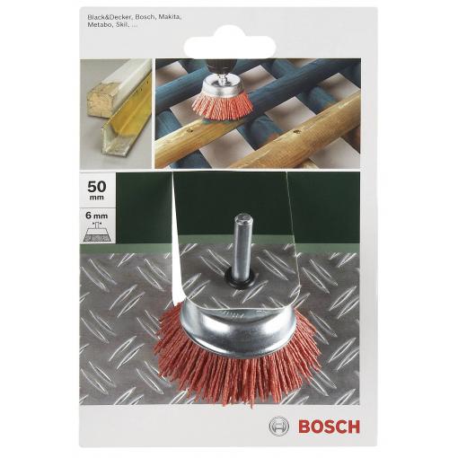 Bosch Accessories Hrnkové kartáče pro vrtačky - nylonový drát s korundovým brusivem K80, průměr 75 mm = 75 mm 2609256525 1 ks