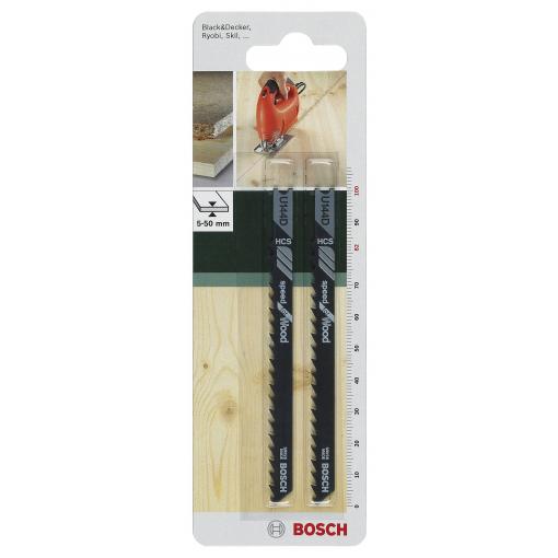 Bosch Accessories 2609256758 List přímočaré pily HCS, u 144 D Speed for Wood 2 ks