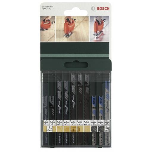 Bosch Accessories 2609256775 10 ks SADA PILOVÝCH LISTŮ DO PŘÍMOČARÉ PILY U-DŘÍKU U 19 BO; U 1 AO; U 111 C) U 111 D; U 144 D; U 101 B; U 101 D; U 18 G; U 18 A;