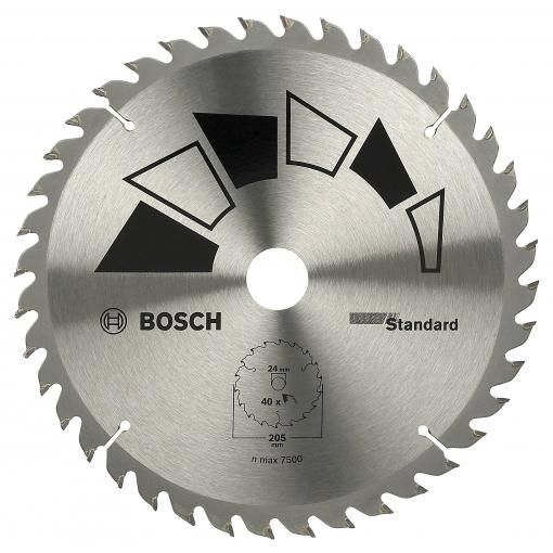 Bosch Accessories Standard 2609256822 tvrdokovový pilový kotouč 205 x 24 mm Počet zubů (na palec): 40 1 ks
