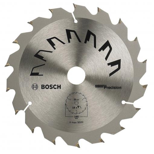 Bosch Accessories Precision 2609256855 tvrdokovový pilový kotouč 160 x 20 mm Počet zubů (na palec): 18 1 ks