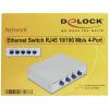Delock 87588 síťový switch, 4 porty, 100 MBit/s