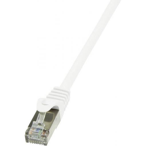 LogiLink CP2051S RJ45 síťové kabely, propojovací kabely CAT 6 F/UTP 2.00 m bílá s ochranou 1 ks