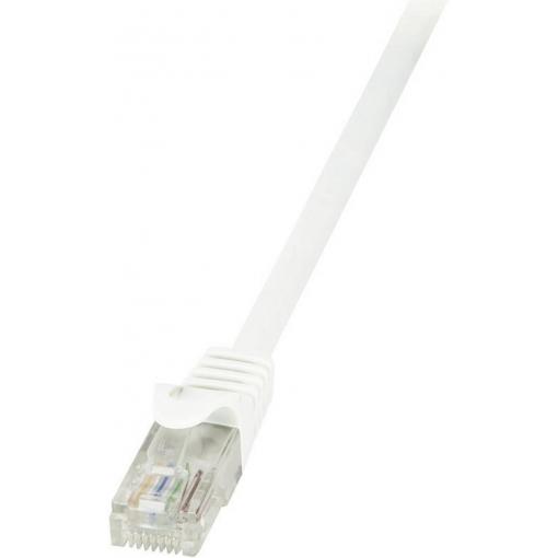 LogiLink CP2091U RJ45 síťové kabely, propojovací kabely CAT 6 U/UTP 10.00 m bílá s ochranou 1 ks
