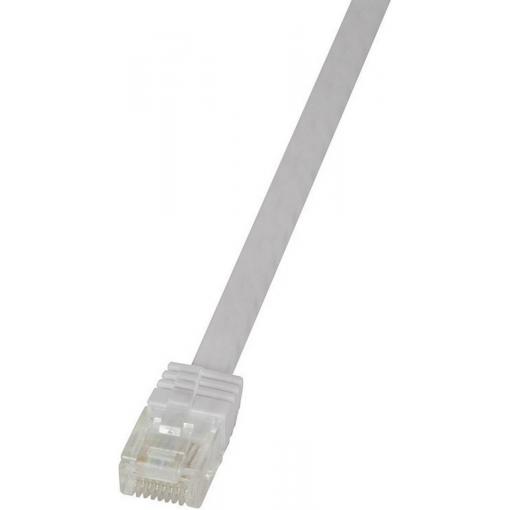 LogiLink CF2061U RJ45 síťové kabely, propojovací kabely CAT 6 U/UTP 3.00 m bílá flexibilní provedení 1 ks