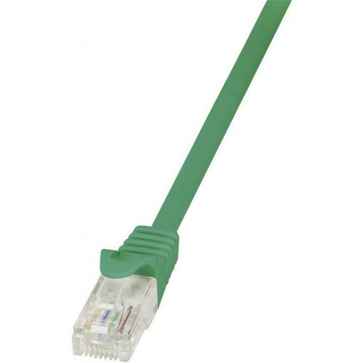 LogiLink CP2065U RJ45 síťové kabely, propojovací kabely CAT 6 U/UTP 3.00 m zelená s ochranou 1 ks