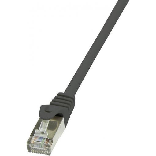 LogiLink CP1033S RJ45 síťové kabely, propojovací kabely CAT 5e F/UTP 1.00 m černá s ochranou 1 ks