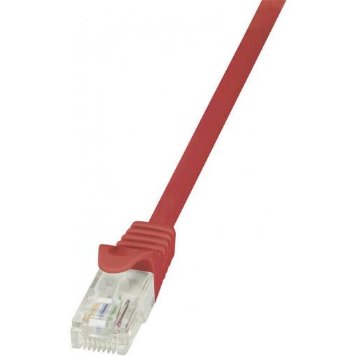 LogiLink CP1074U RJ45 síťové kabely, propojovací kabely CAT 5e U/UTP 5.00 m červená s ochranou 1 ks