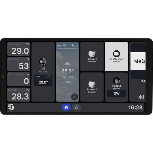 Shelly Wall Display X2i Silver Shelly Nástěnný dotykový displej Wi-Fi, Bluetooth
