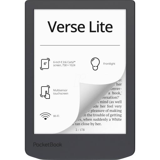 PocketBook POCKETBOOK - Verse Lite - Midnight Grey DACH-Version - E-Book-Reader - 8 GB Čtečka e-knih 15.2 cm (6 palec) černá