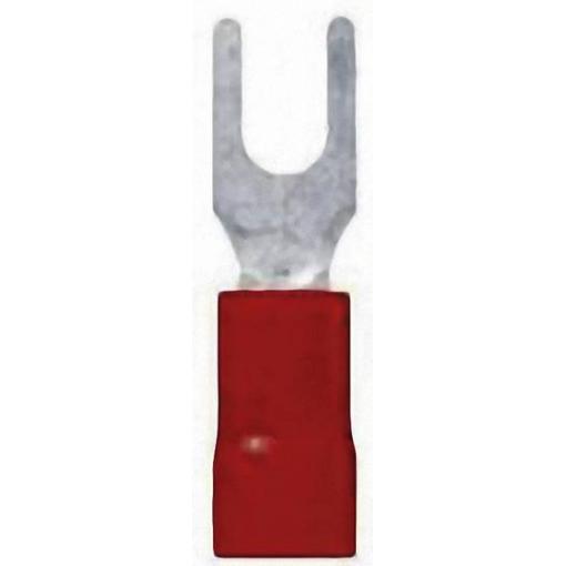 LAPP 63105060 vidlicové kabelové oko 0.50 mm² 1.50 mm² Ø otvoru=5.3 mm částečná izolace červená 100 ks