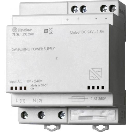 Finder 78.36.1.230.2402 spínaný síťový zdroj 36 W Počet výstupů:1 x Obsah 1 ks