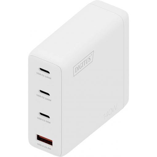 Digitus DA-10305 USB nabíječka, 1x USB A , 3x USB-C®, 140 W, bílá