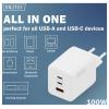 Digitus DA-10304 USB nabíječka, 1x USB A , 2x USB-C®, 100 W, bílá