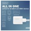 Digitus DA-10302 USB nabíječka, 1x USB A , 1x USB-C®, 45 W, bílá