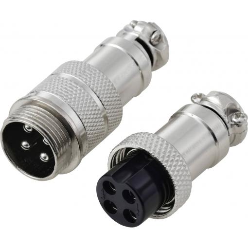 TRU COMPONENTS TC-13895604 kulatý konektor DIN, 1 sada