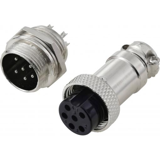 TRU COMPONENTS TC-13895648 kulatý konektor DIN, 1 sada