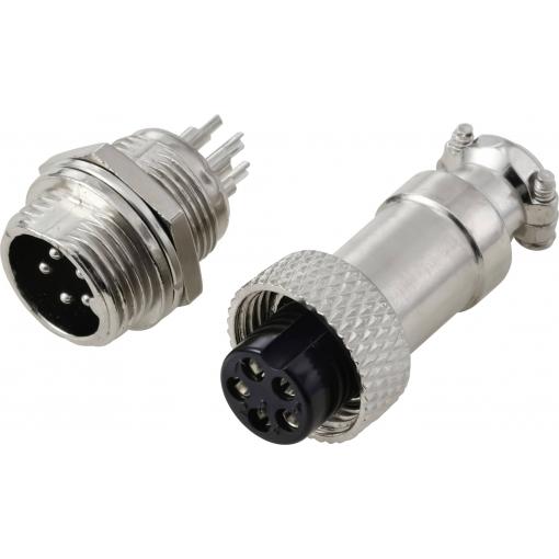 TRU COMPONENTS TC-13895588 kulatý konektor DIN, 1 sada