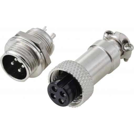 TRU COMPONENTS TC-13895584 kulatý konektor DIN, 1 sada