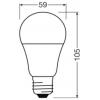 OSRAM HOMELIGHTING 4099854049149 LED Energetická třída (EEK2021) F (A - G) E27 8 W studená bílá (Ø x v) 59.00 mm x 59.00 mm 1 ks