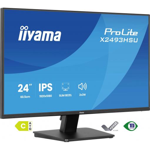 Iiyama ProLite LED monitor 60.5 cm (23.8 palec)1920 x 1080 Pixel, 16:9, 1 ms, IPS LED
