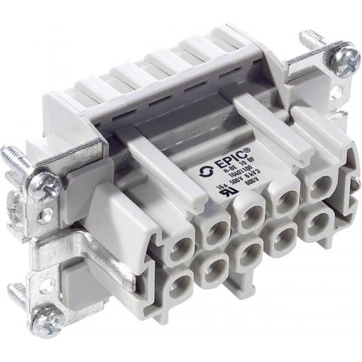 LAPP 10401100 konektorová vložka, zásuvka EPIC® H-BE 10 Počet kontaktů 10 + PE 10 ks